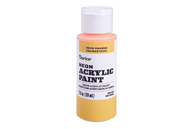 Darice Neon Orange, 2 Ounces Acrylic Paint,