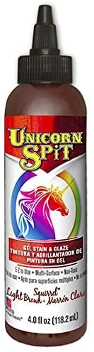 Unicorn SPiT Gel Stain and Paint New Color Fall 2017 Complete Collection - Squirrel, Navajo Jewel, Weathered Daydream, and Rustic Reality 4 oz Bottles
