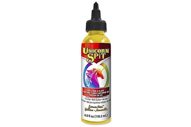 Unicorn SPiT 5770004 Gel Stain and Glaze, Lemon Kiss 4.0 FL OZ Bottle, Yellows