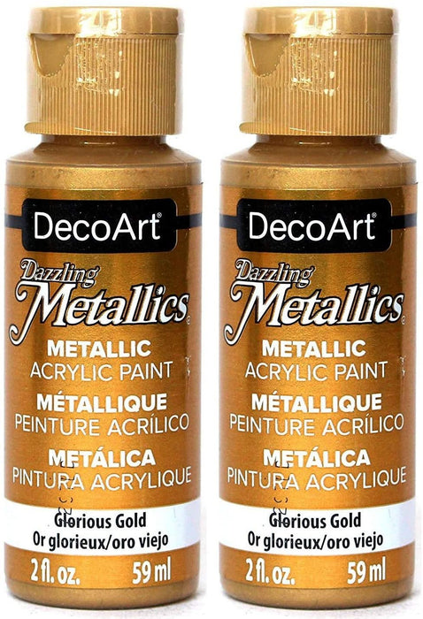 DecoArt DM-DA071 Dazzling Metallics 2-Ounce Glorious Gold Acrylic Pain —  Grand River Art Supply