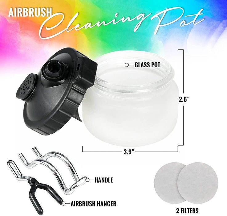 Airbrush Cleaning Pot, Airbrush Cleaning Tool Kit, Airbrush