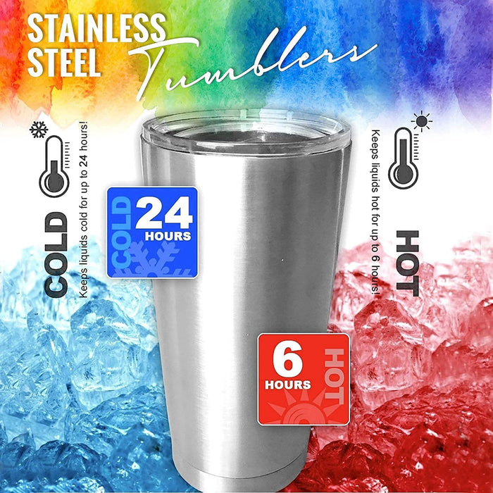 Set of 4 Insulated Hot Tumblers, 24oz