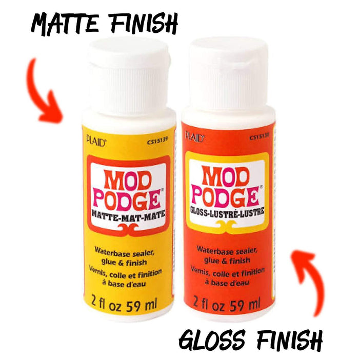 Krafty Kit Mod Podge Bundle: 2oz Gloss and 2oz Matte Water-Based Glue, Sealer & Finish