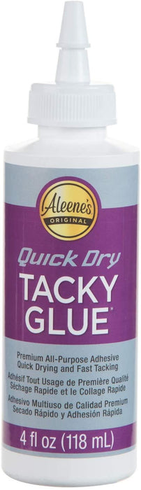 Aleene's Quick Dry Tacky Glue 4oz, School Glue Supplies, Fast Dry Adhesive