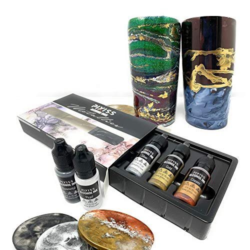 Metallic Alcohol Ink Set, Gold Alcohol Ink, Silver, Gunmetal, Copper, —  Grand River Art Supply