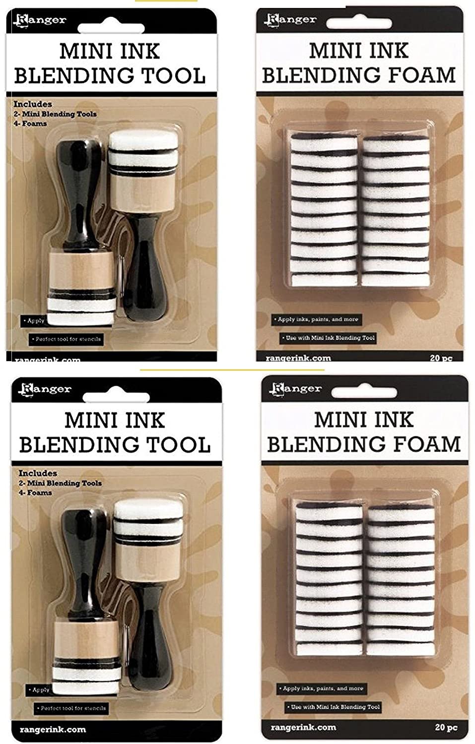 Pixiss Mini Ink Blending Tools - Round (Mini Ink Blending Tool with Ad