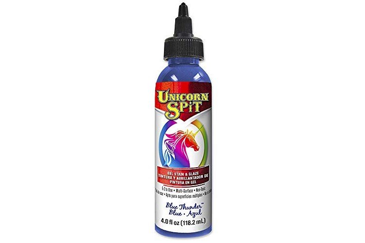 Unicorn SPiT 5770008 Gel Stain and Glaze, Blue Thunder 4.0 FL OZ Bottle, 1