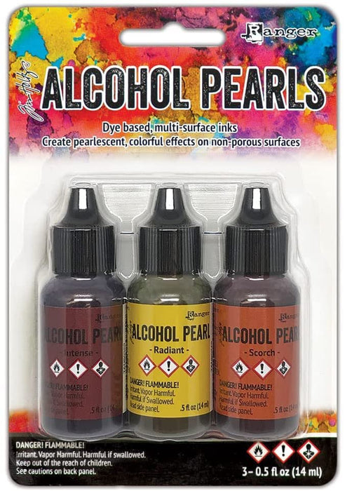 Ranger Ink - Tim Holtz - Alcohol Inks - Pearl - Kit 5 TANK79507 New 2022 Intense, Radiant, and Scorch