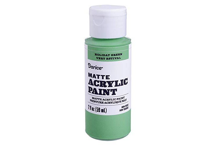 Darice Matte Holiday Green, 2 Ounces Acrylic Paint,