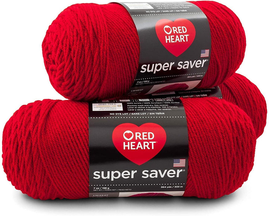 Red Heart Super Saver Economy - Bag of 3 Yarn Pack