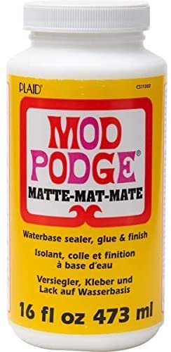 Mod Podge CS11302 Waterbase Sealer, Glue and Finish, 16 oz, Matte, 16 Ounce