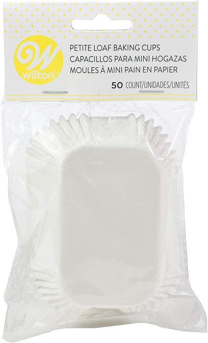 Petite Loaf Cups-White 50/Pkg 1.25X3.25/ Sold as a by Wilton