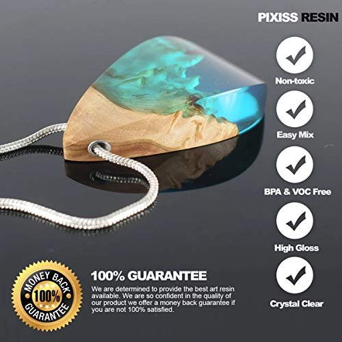 Pixiss Epoxy Resin Easy Mix 1:1 Gallon Kit Crystal Clear Casting Resin