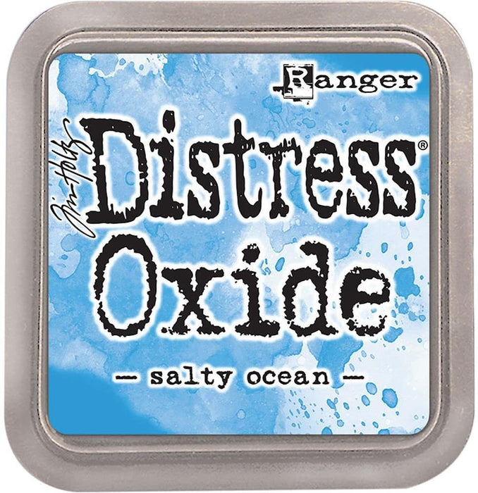 Ranger Tim Holtz Distress Oxide Ink Pads - Abandoned Coral, Wild Honey, Picked Raspberry, Peacock Feathers, Salty Ocean and Seedless Preserves - Bundle of 6 Ink Pads - Set Released June 2017