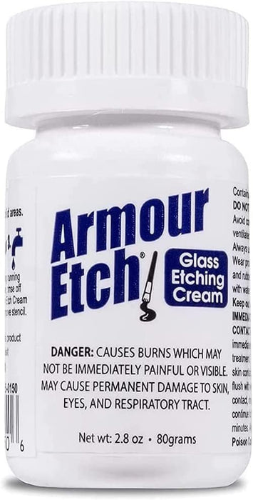 Armour Etch Etching Cream for Glass - Glass Etching Kit with 2.8oz Arm —  Grand River Art Supply