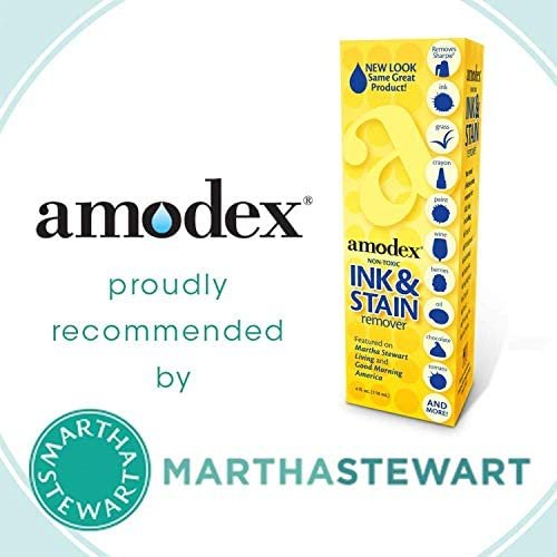 Amodex Ink and Stain Remover – Cleans Marker, Ink, Crayon, Pen,  Makeup from Furniture, Skin, Clothing, Fabric, Leather - Liquid Solution -  4 fl oz Bottle (4 Fl Oz (Pack of 4)) : Health & Household