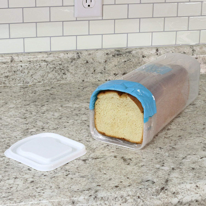 Bread Loaf Plastic Keeper Box Airtight Holder, Set of 2