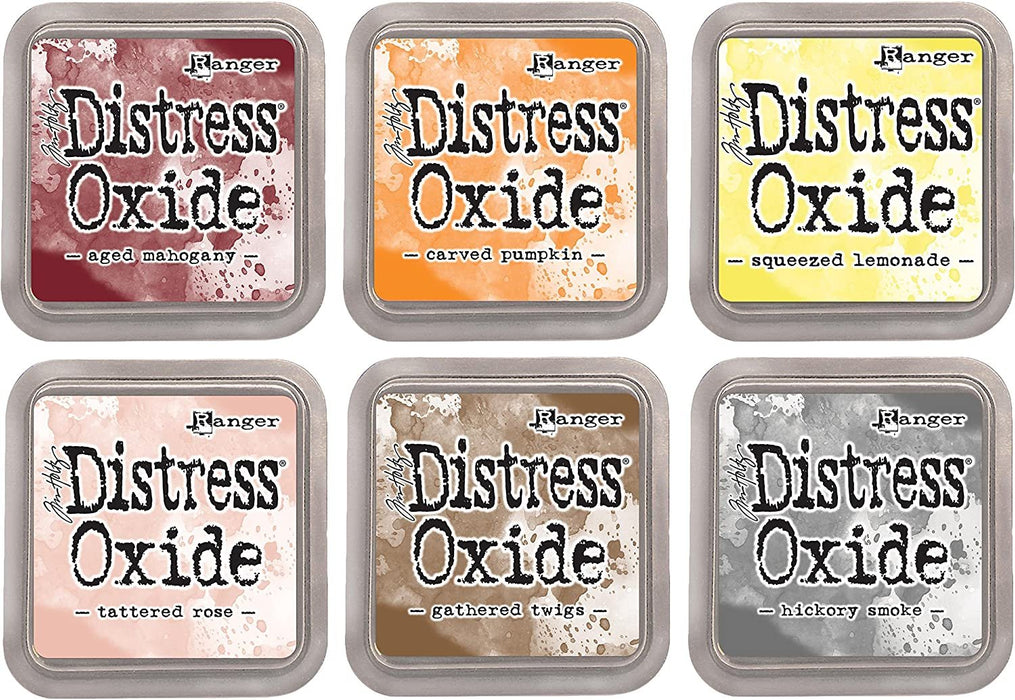 Tim Holtz Distress Oxide Ink Pad Bundle - 2018 Release - Warm and Neutral Tones - 6 Ink Pad Set