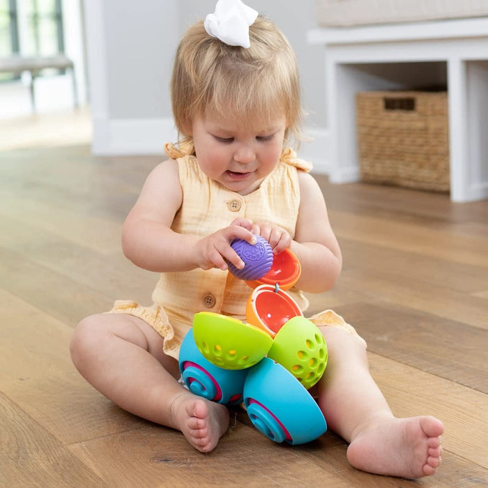 Fat Brain Toys OombeeBall - Sensory Nesting Puzzle for Babies & Toddlers