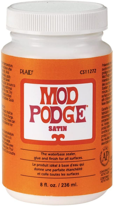 Mod Podge CS11272 8 fl. oz. Decoupage Satin Glue, 8 ounce, Multicolor