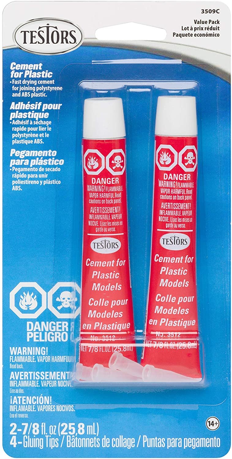 Cement Glue Value Pack Testors 2-7/8 fl oz tubes 2 Pack