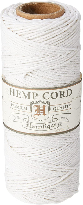 Hemptique 100% Hemp Cord Spool - 62.5 Meter Hemp String - Made with Love -  No. 20 ~ 1mm Cord Thread for Jewelry Making, Macrame, Scrapbooking, DIY, 