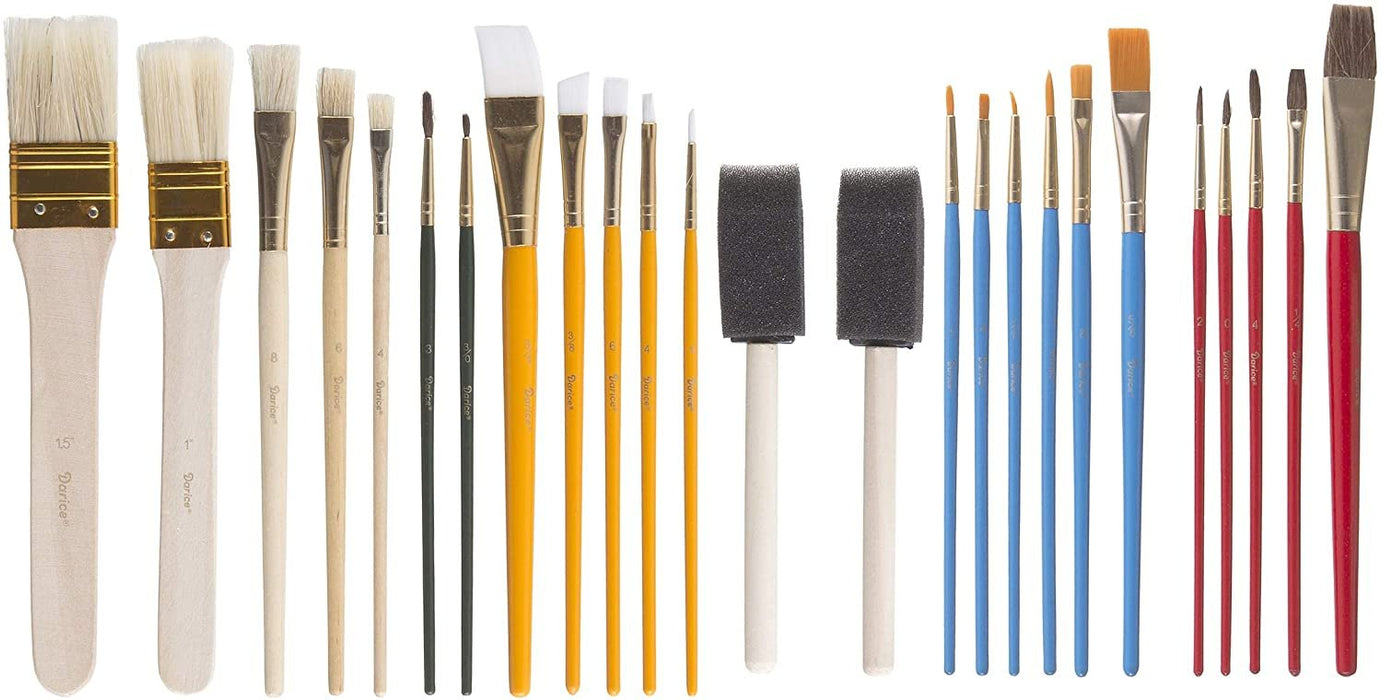 Darice Paintbrush Set: Assorted, 25Piece