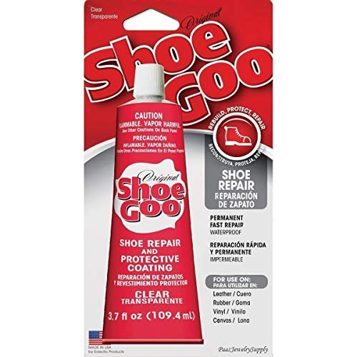 Shoe Goo Glue Shoe Repair Leather Rubber Waterproof 3.7 fl oz Clear, 2-Pack