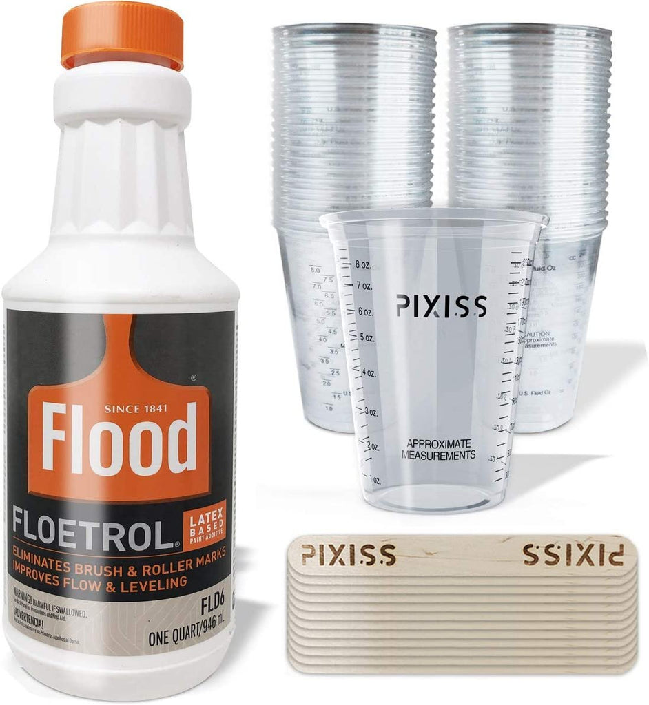 Customer reviews: Floetrol For Acrylic Paint Pouring Kit, Flotrol  Acrylic Pour Medium Additive, 16 Acrylic Pouring Paints, 20 Pixiss Wood  Mixing Sticks