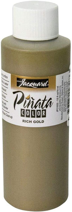 Pinata Rich Gold Alcohol Ink by Jacquard, Professional and Versatile Ink That Produces Color-Saturated and Acid-Free Results, 4 Fluid Ounces, Made in The USA