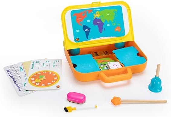 Fat Brain Toys Pretendables School Set - Pretend Playset with Storage, Ages 3+