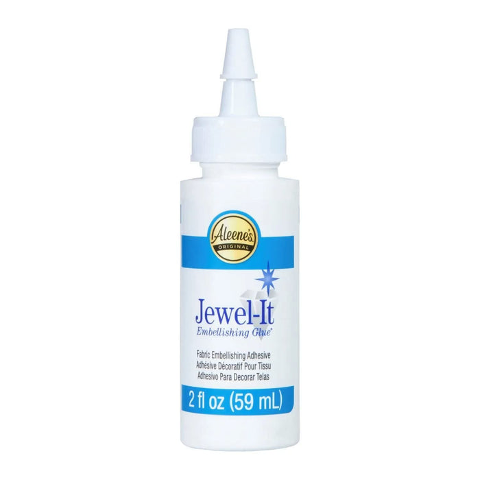 Jewel-It Embellishing Glue 2oz (2 Pack) Fabric Glue and Adhesive with Pixiss Accessories Needle Tip Tweezers, and 2 Jewel Picker Pencils