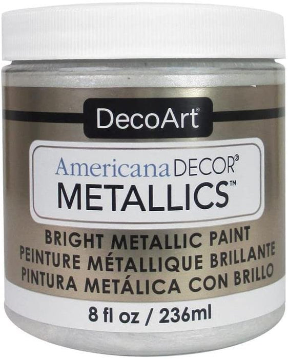 DecoArt Ameri Deco MTLC Americana Decor Metallics 8oz Pearl, 8 Fl Oz (Pack of 1)