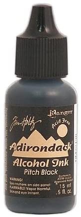 Ranger Adirondack Alcohol Inks pitch black earthtones [PACK OF 6 ]