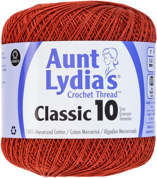 Aunt Lydia'S Classic Crochet Thread Size 10-Russet — Grand River Art Supply