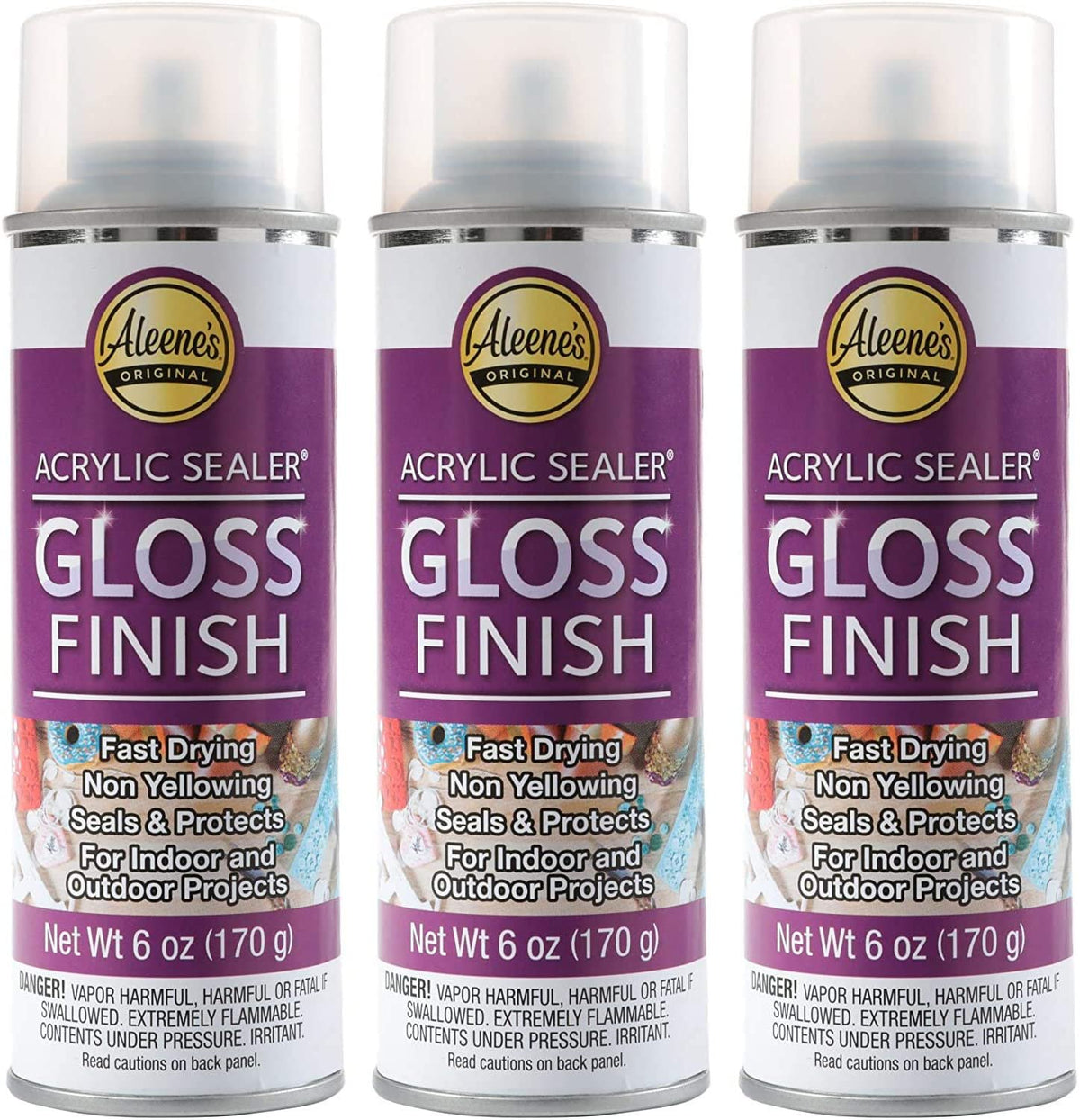 Aleene's Original Glues - Aleene's Spray Acrylic Sealer Assorted Finishes 4  oz. 3 Pack