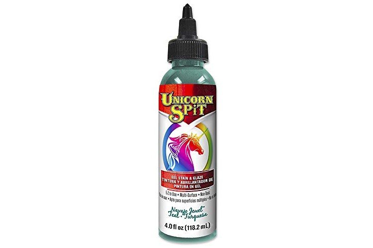 Unicorn SPiT 5770011 Gel Stain & Glaze, Navajo Jewel, 4 Ounce Bottle, Blue