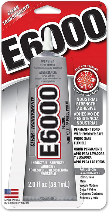 E6000 Glue for Jewelry and Crafting 2oz Tube