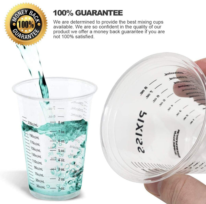 Clear Plastic 0.5 Pint Epoxy Resin Mixing Cups - Graduated Measurement –  The Epoxy Resin Store
