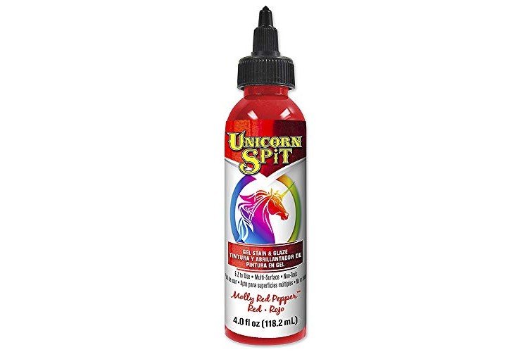 Unicorn SPiT 5770002 Gel Stain and Glaze, Molly Red Pepper 4.0 FL OZ Bottle