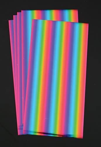 Deco Foil, 5 Transfer Sheets, 6" x 12", Rainbow