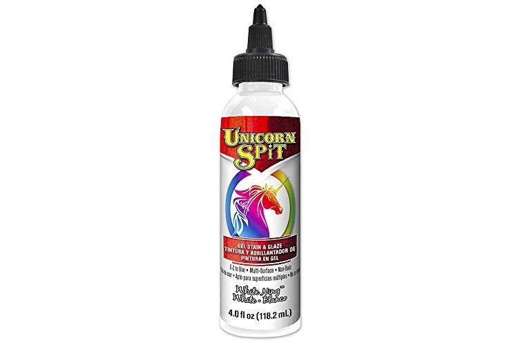 Unicorn SPiT 5770005 Gel Stain and Glaze, White Ning 4.0 FL OZ Bottle
