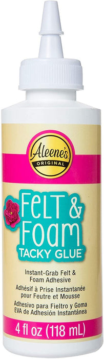 Aleene's Felt and Foam Tacky Glue, 4 FL OZ, Original Version, 4 FL OZ