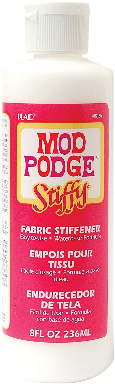 Mod Podge Plaid Stiffy Fabric Stiffener (8-Ounce), 1550, White — Grand  River Art Supply