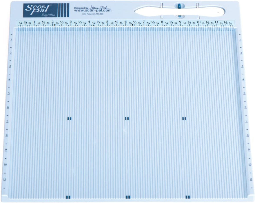 Scor-Pal SP108 Eighths Measuring and Scoring Board, 12" by 12", 1/8" Space Grooves