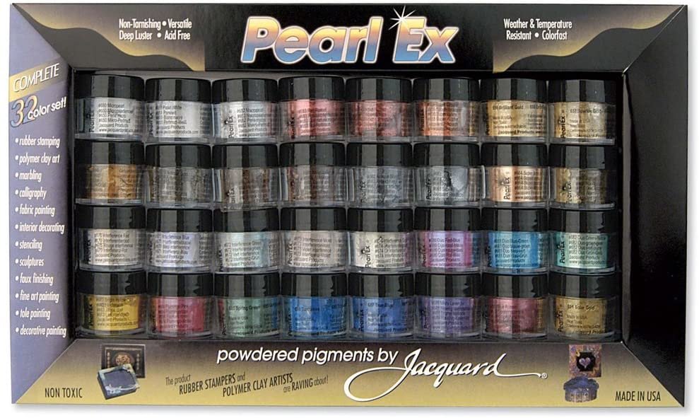 Jacquard Pearl EX Powdered 32-Color Pigment Set