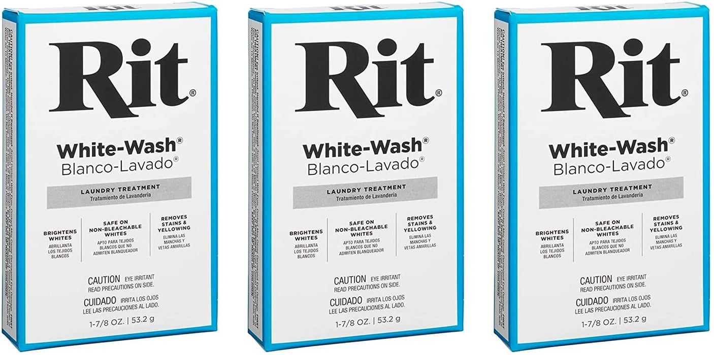 Rit Dye Powdered Fabric Dye, White Wash, 1 7/8-Ounce (Three Pack