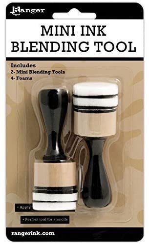 Tim Holtz Distress Oxide Ink Pads Set of 12 and Mini Ink Blending Tools Round with Replacement Foams