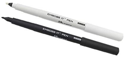 Emboss It Pens 2/Pkg-Black & Clear