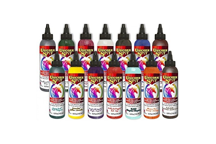 Unicorn SPiT Gel Stain & Glaze in One - 14 Complete Paint Collection- 4oz - Includes New Colors